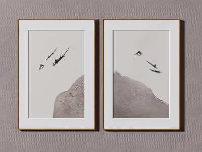 现代装饰画组合3D模型下载